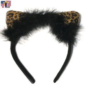 Diona J Sexy Cat Ear Light Leopard Headband kitten Tiger Christmas hair band